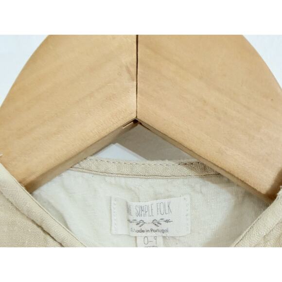 The Simple Folk The Essential Sleep Sack Linen/Wool Cream Ivory Size 0-9 Months - Picture 2 of 3